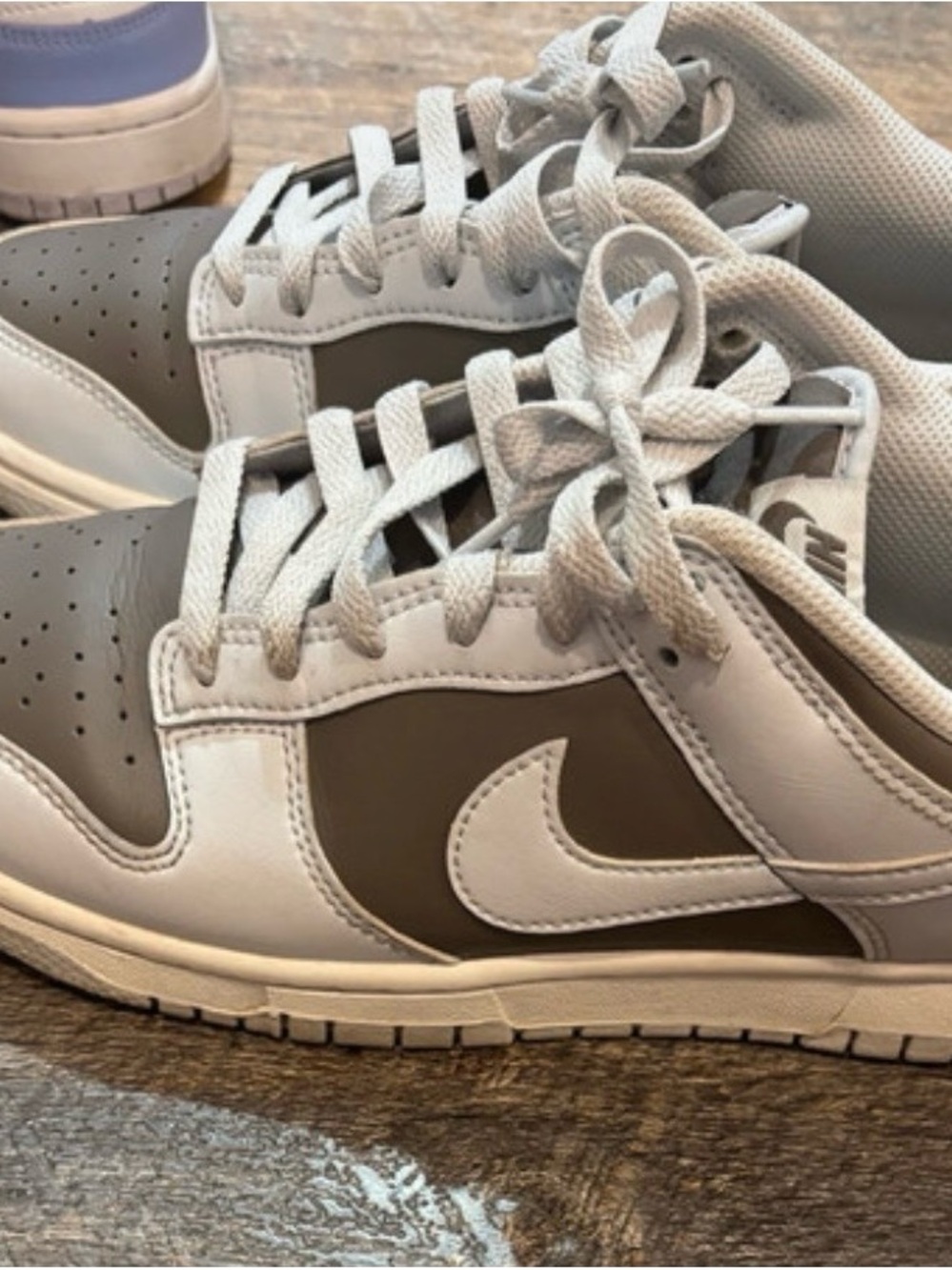 Nike Low-Top Sneakers in White and Gray